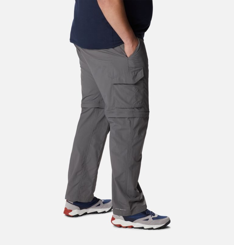 Men's Columbia Silver Ridge Convertible Pants Dark Grey | Plus Size CA-C8L30